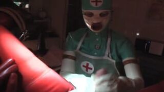 Sensual Femdom Nurse: Clinic Encounter with Dress, Mask, and Gloves