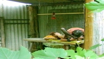 Gagged older women engage in retro German BDSM Femdom play