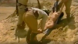 BDSM porn tube records a wounded officer being restrained while soldiers watch